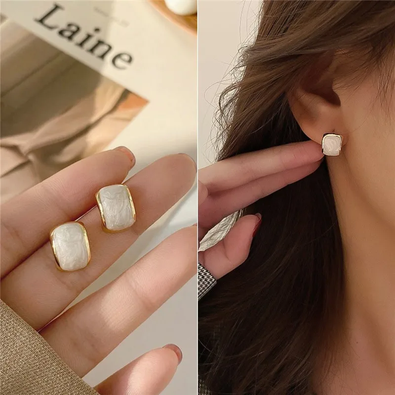 

Geometric Arc Earrings No Hole Ear Clips Oil Dripping Fashion Earring With Piercing Minimalist Earrings Jewelry Wholesale