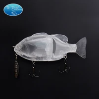 unpainted fishing lure floating swimbait jointed bait abs plastic artificial cf lure joint bait 140mm 120mm for pike bass perch