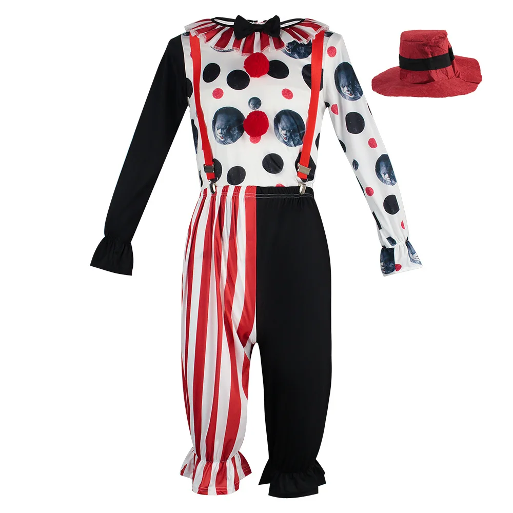 

Circus Clown Cosplay Costumes Halloween Joke Costumes Christmas Party Stage Performance Clothes Funny Variety Clown Monster Suit