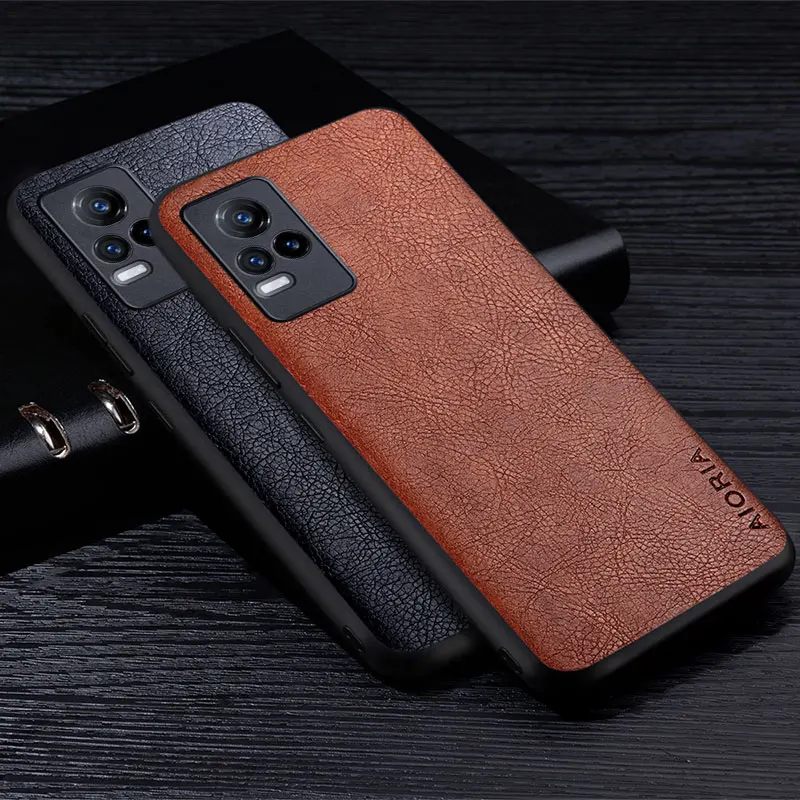 

PU Leather Case For Vivo V23e V23 4G 5G Luxury Business Style Retro Litchi Pattern Premium Protective Cover for vivo V23 E case