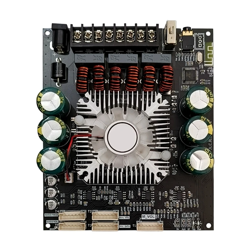 

2,1 каналов 160 Вт × 2 + 220 Вт компактный синий зубчатый усилитель мощности, плата с сабвуфером, модуль усилителя мощности для самостоятельной сб...