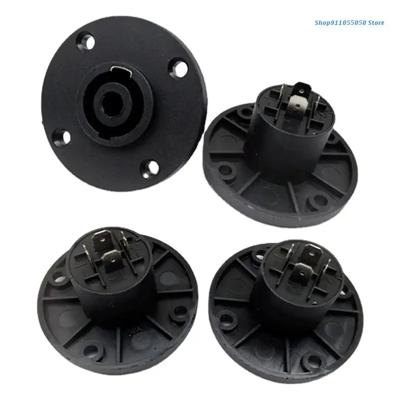 

C5AB 4 Pole Round Female Panel Mount Socket Twist Lock Speaker Speakon Connector