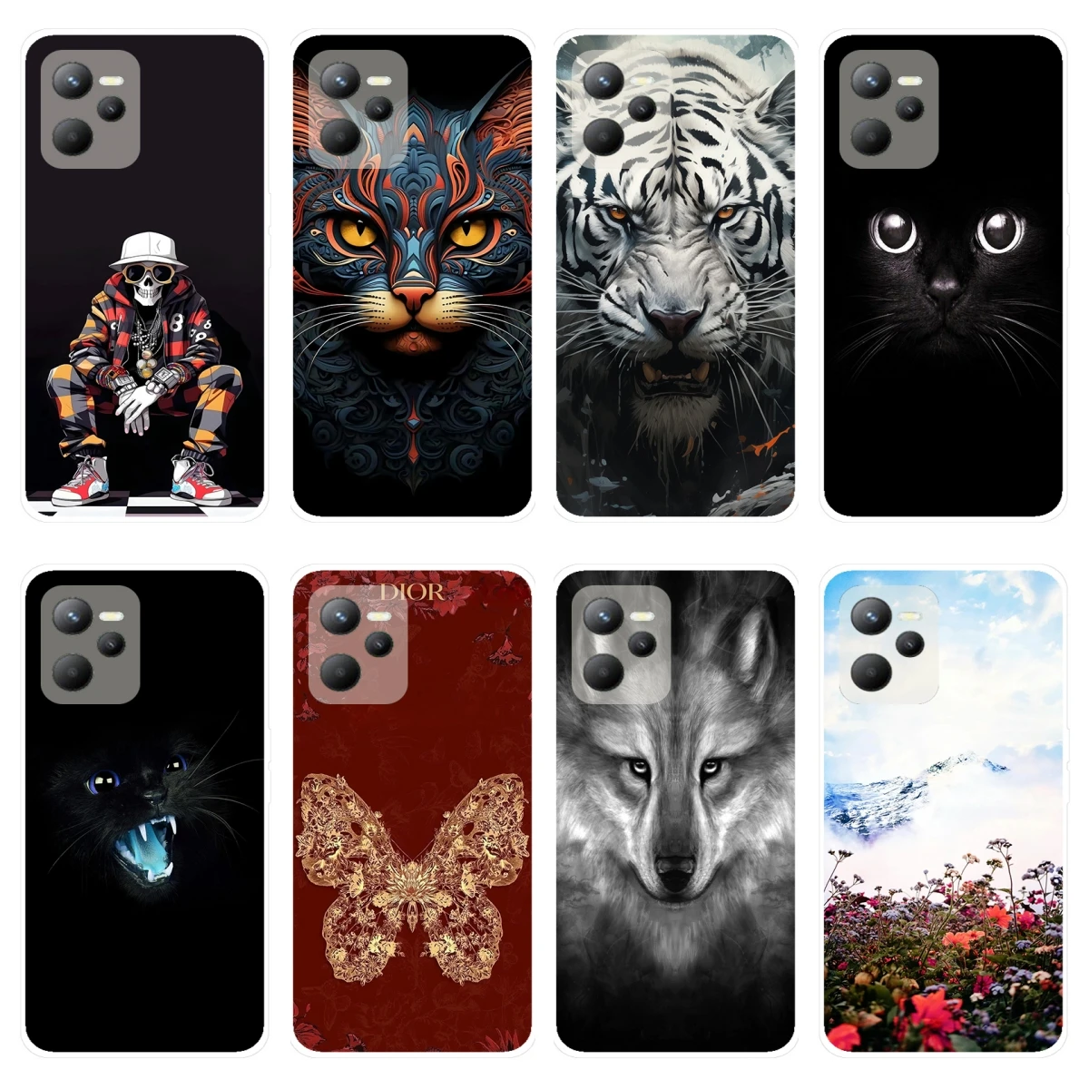 Милый чехол с рисунком для Realme C35 RMX3511 Мягкая силиконовая задняя крышка из ТПУ C 35