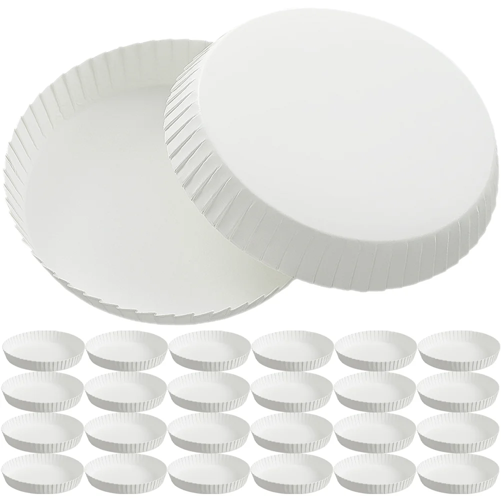 

150 Pcs Cup Sets White Trash Bin Drinking Covers Cups Lids Disposable Coffee Caps Paper Color Sand Crafts Travel Dustproof