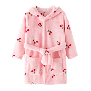 Imported Warm Soft Children Flannel Pajamas New Boys Dinosaur Robe Autumn Winter Kids Bathrobe Baby Girl Home