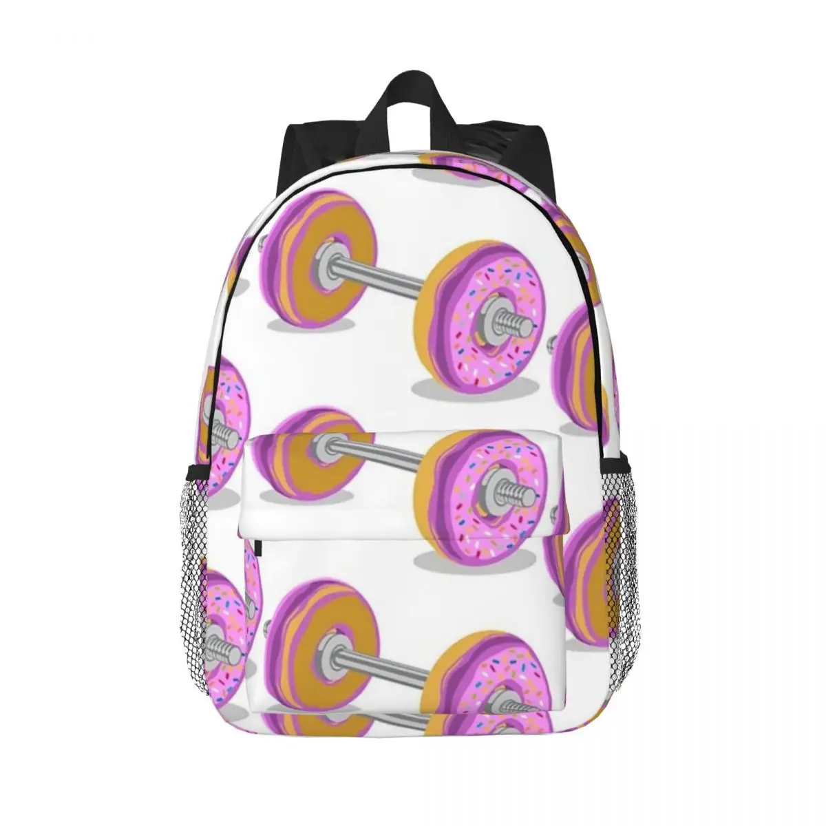 

Donut Barbell Backpacks Teenager Bookbag Fashion Students School Bags Laptop Rucksack Shoulder Bag Large Capacity