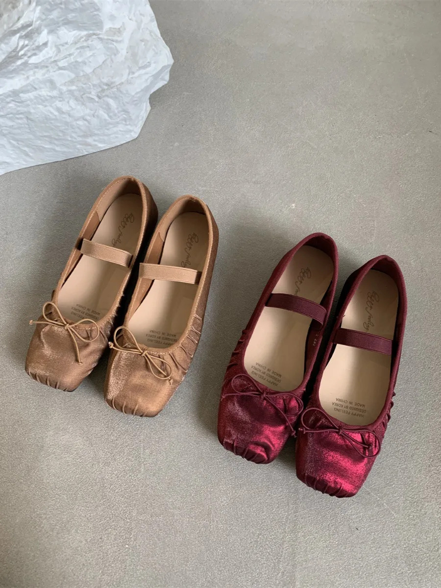 Туфли женские на плоской подошве мягкие повседневные кроссовки с бантом