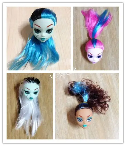 Monstering High Doll Head High Quality Fasion Monster Doll Draculaura Clawdeen Wolf Frankie Stein Rare Face Collection Doll Head