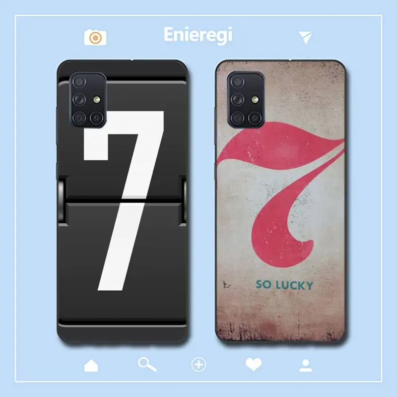 

number 7 Phone Case for Samsung A51 A30s A52 A71 A12 for Huawei Honor 10i for OPPO vivo Y11 cover