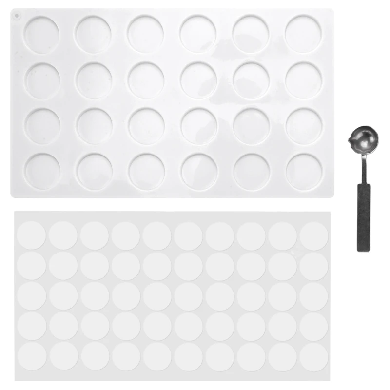 

Silicone Mat For Wax Seal Stamp Wax Sealing Pad,With 50 Pcs Removable Adhesive Dot Wedding Envelope Art DIY Craft