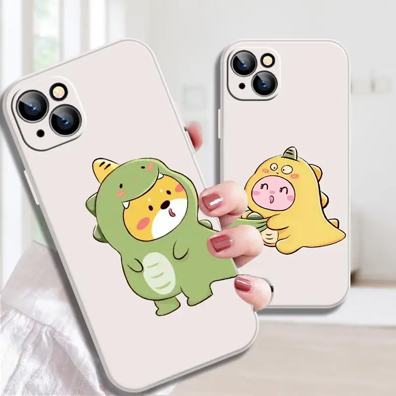 

Cartoon Dinosaur Phone Case For iPhone 11 Pro SE 2020 12 8 Plus 13 7 7P 6 6s 11 Xr X Xs Max Pro Mini K1ld TPU Ultra Stand