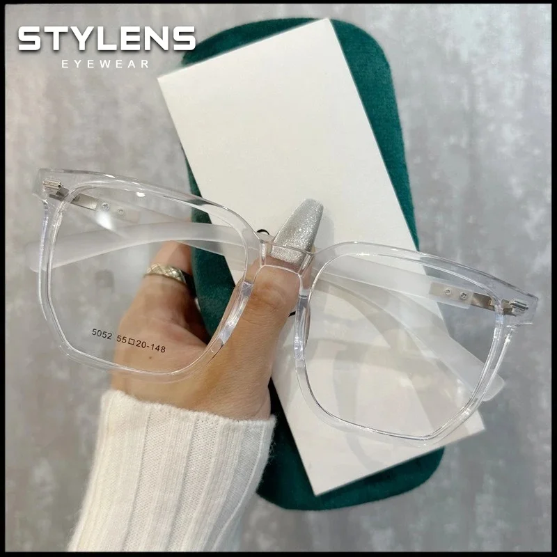 Фото Стильные женские очки STYLENS с большой оправой, фотохромные, для коррекции близорукости, с защитой от синего света, прогрессивные, для чтения, по рецепту №4