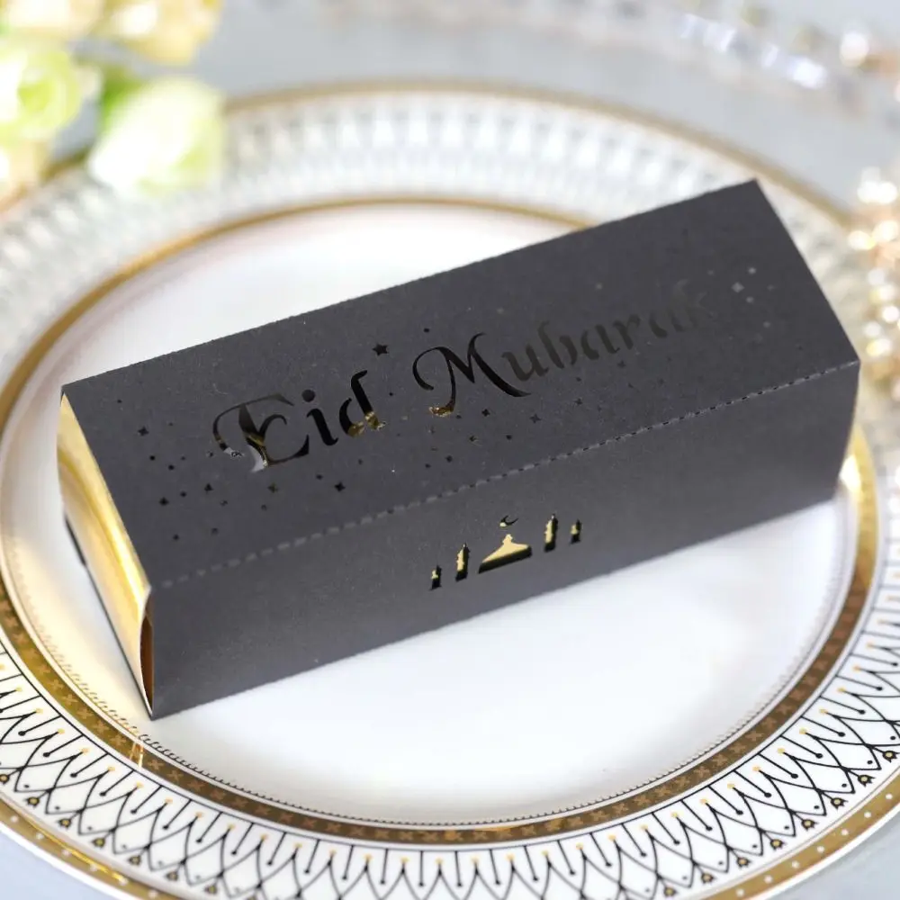 Candy  Storage Hollow Paper Box Ramadan Candy Bag Cookies Box Gift Wrap Eid Mubarak Candy Boxes