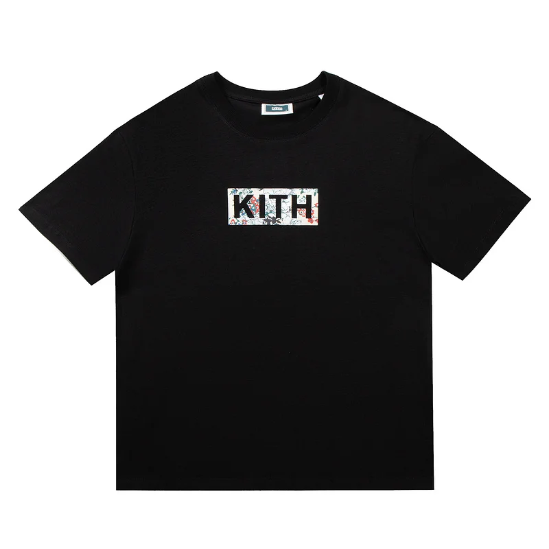 

Best Version 1:1 Kith Flower Box Logo Women Men T shirts tees Hiphop Oversized Men Casual Cotton T shirt Kith