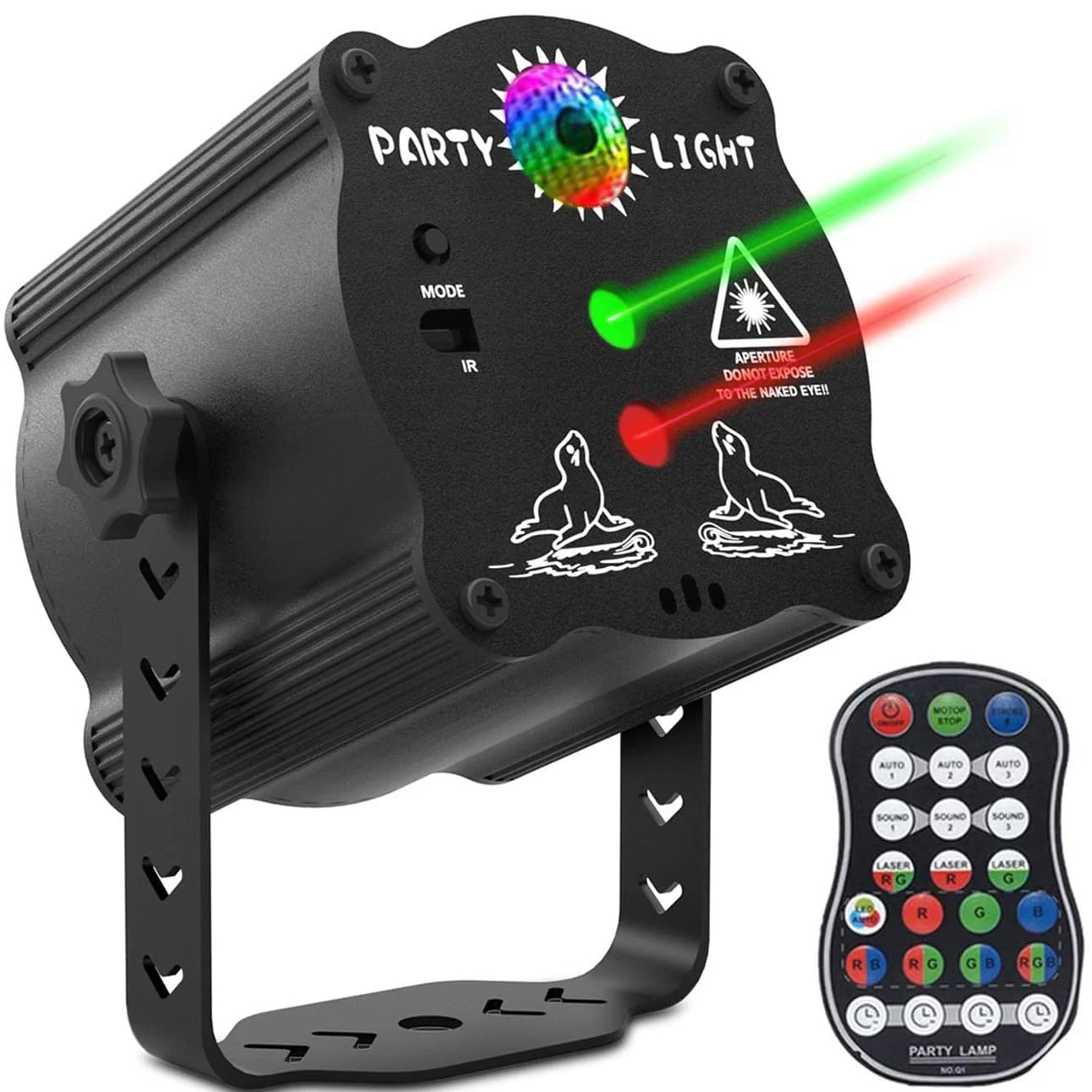 

Eloovve Mini DJ Disco Ball Lamp, USB Sound Activated Stage Projector with Strobe Effects, RGB Club Rave Light for Halloween KTV