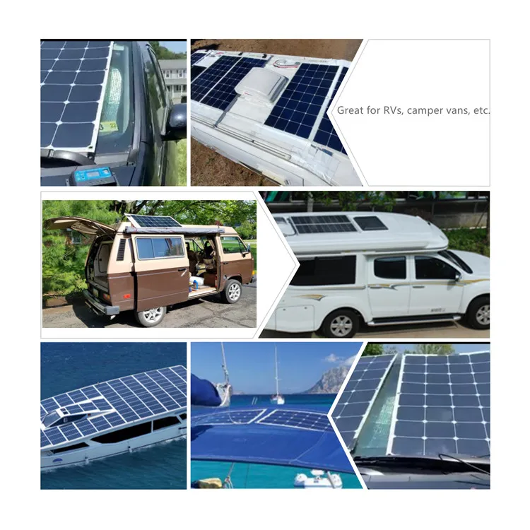ETFE 100W 110W 120W SunPower Flexible Solar Panel for Expedition Vehicles Commercial Trucks Trailers Caravans enlarge