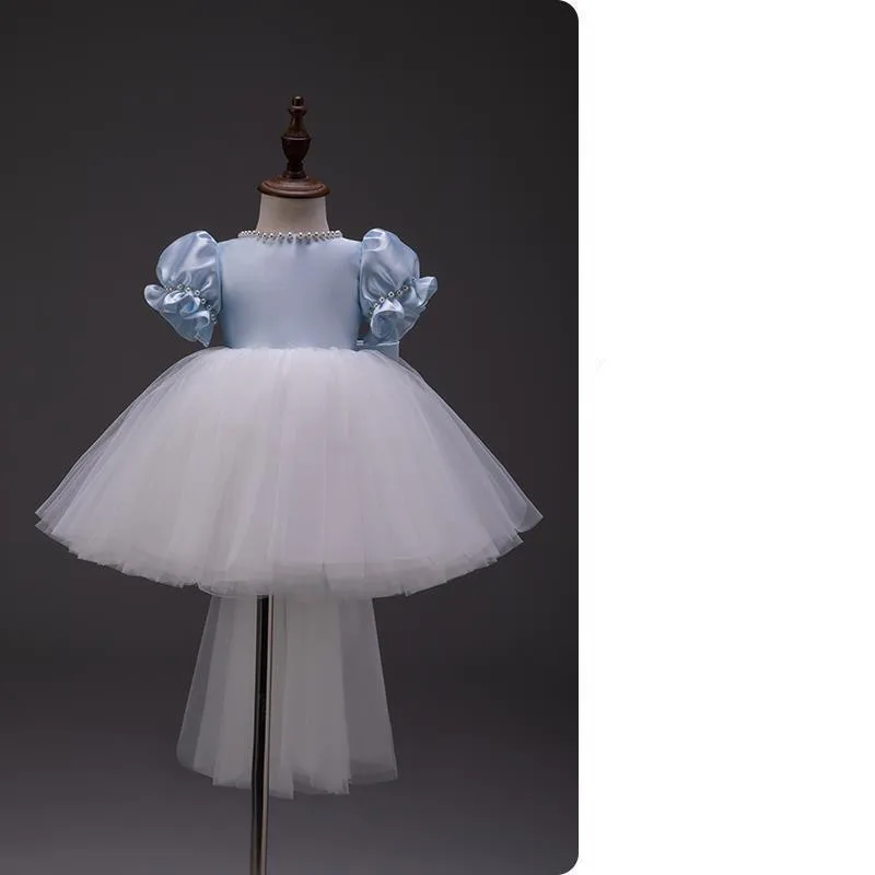 

Детское фатиновое платье с открытой спиной, на свадьбу и Рождество