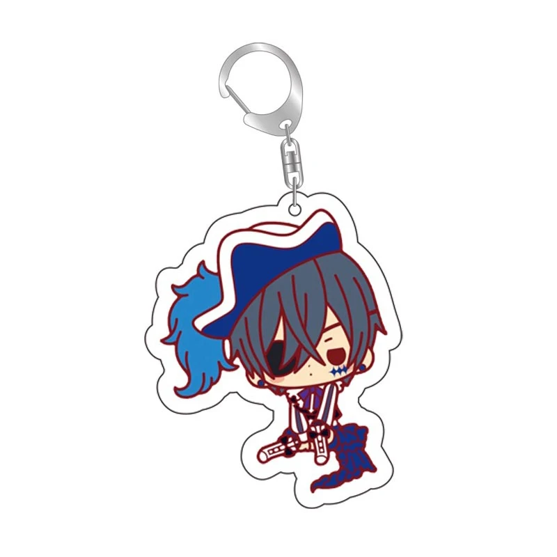Брелки в стиле аниме черный Батлер двухсторонние прозрачные акриловые