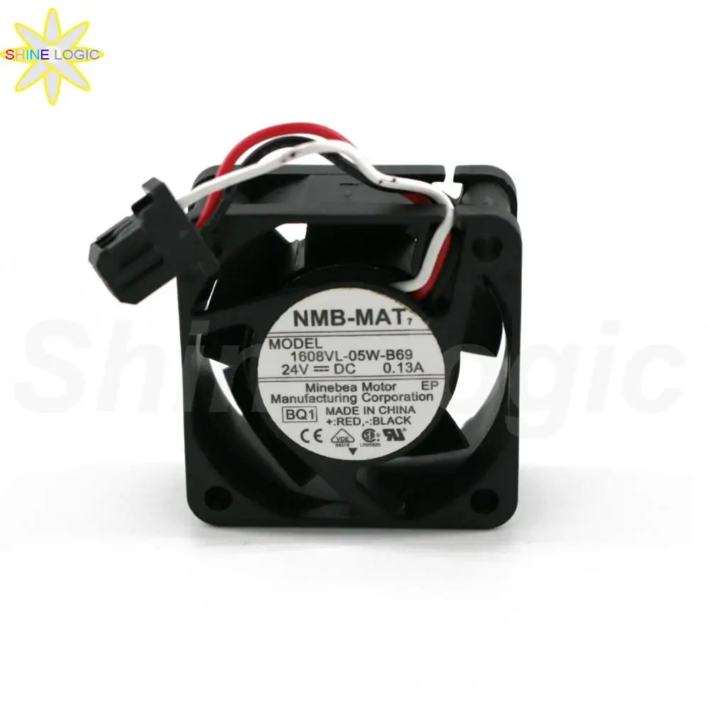 

1Pcs Brand New for NMB-MAT 7 40*40*20MM 24V DC 0.13A 3pin 1608VL-05W-B69 4020 Squre Fanuc Server Cooling Fan Industrial fan