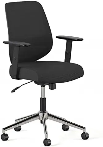 

Chair - Sustainable and Stylish Mesh Computer Office Chair with Swivel, Lumbar Rest, and Adjustable Armrests - Comfortable Seati
