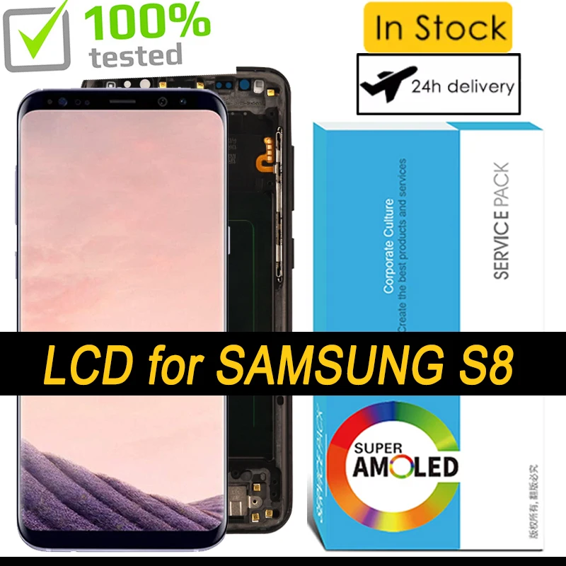 100% оригинальный 5 8 ''Super AMOLED ЖК-дисплей сенсорный экран дигитайзер в сборе для