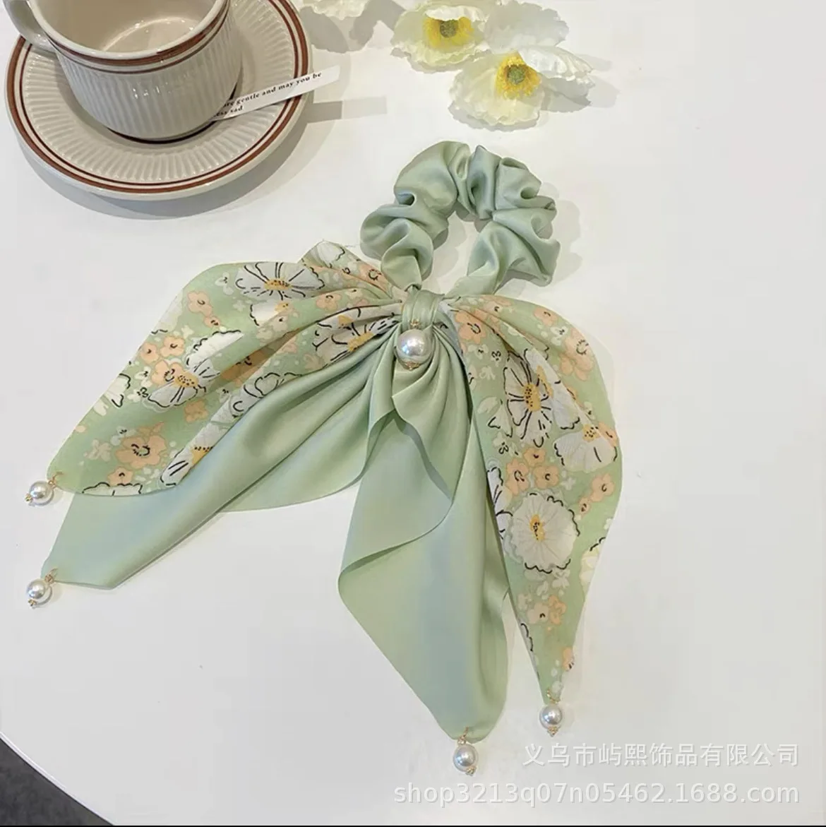 Женская лента для волос с бабочками элегантная петля жемчужным кулоном