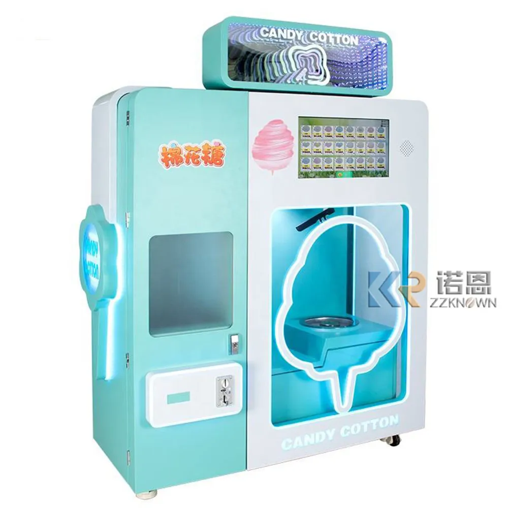 

Multi-Language Electric Commercial Machine Professional Full Automatic Flower Cotton Candy Vending Making Machine Maker