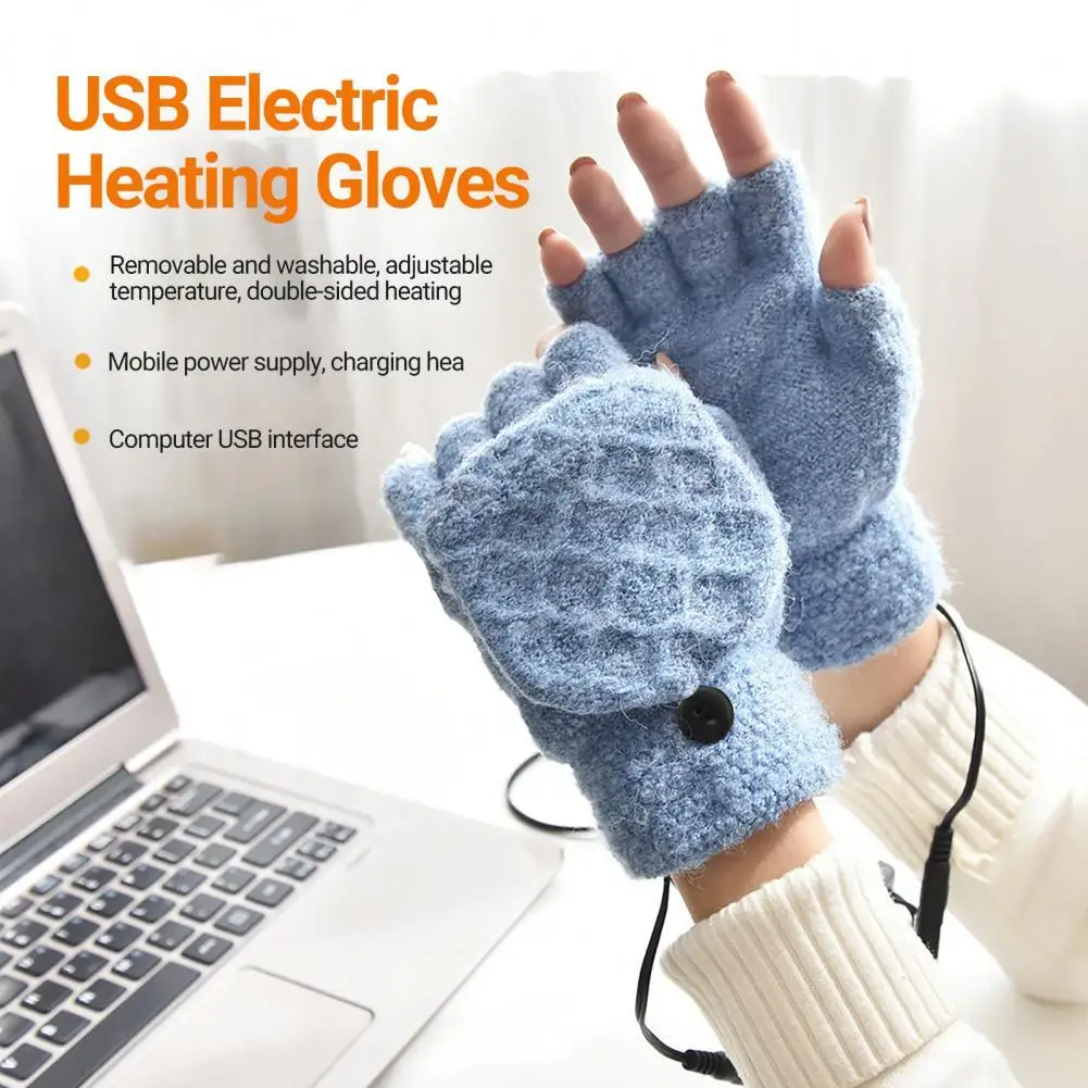 

Washable Stylish Exquisite Workmanship Heated Gloves Elastic for Mountaineering Camping