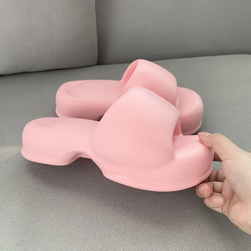 Fashion Luxury Designer Shoes Summer Women Outdoors White Slides EVA Slope Heel Thick Modern Slippers For Lady Beach Slipper