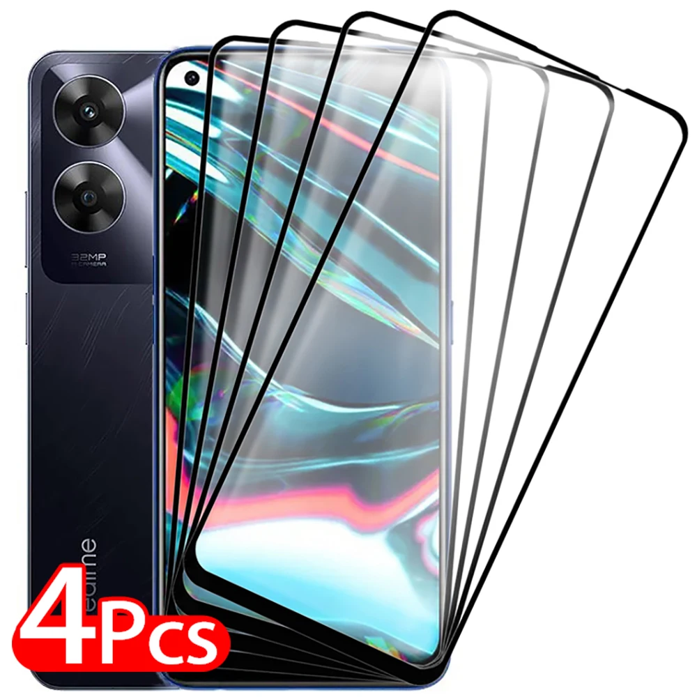 4 шт. защитное стекло для Realme C61 C63 C67 C51 C55 C53 C35 C33 C31 C25 C21 C17 C15 C12 C11 C30 C3i C2 Защитное