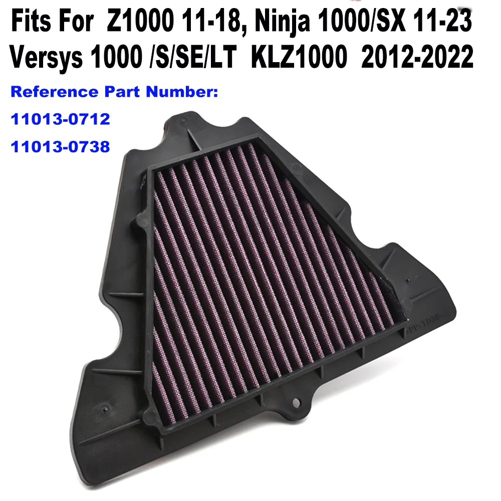 

Воздушный фильтр Elemen для Kawasaki Ninja 1000/SX Z1000 ZR1000 Versys 1000 KLZ1000 2011-2022 -Ref.OE 11013-0712