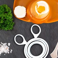 2 pieces egg topper cutter stainless steel boiled egg cutter cracker egg shell scissors opener for kitchen tool supply