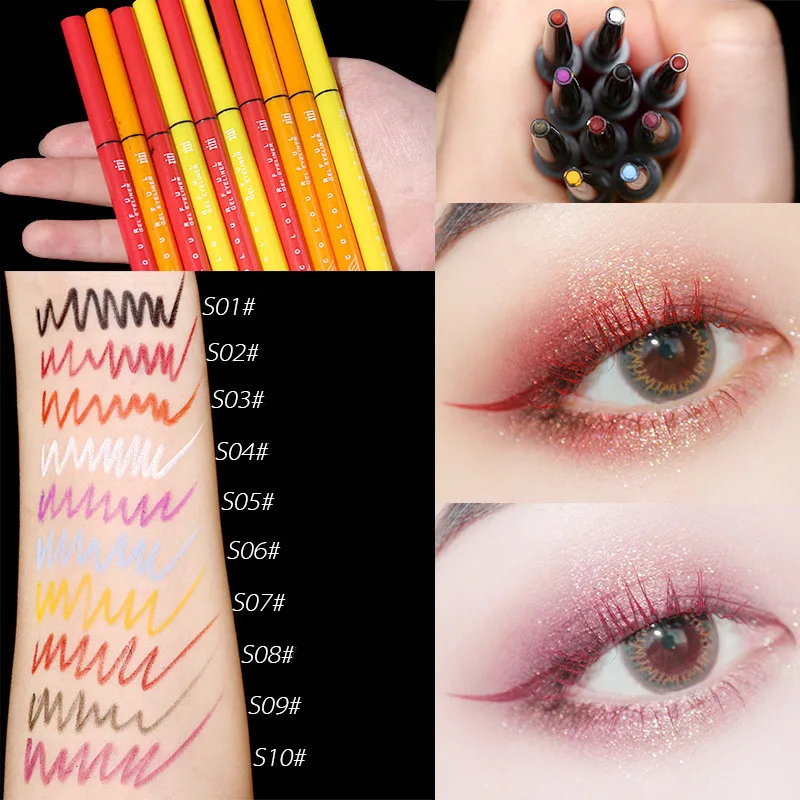 

Colorful Eyeliner Gel Pen Waterproof Long Lasting Colored Eyeliner for Arrow Professional Cosmetics Glitter Eye Makeup for Women