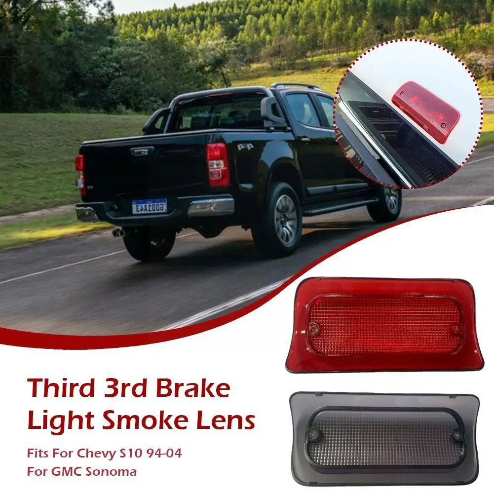 

Third 3rd Brake Light Smoke Lens,Fits For Chevy S10 94-04 for GMC Sonoma REG OR Crew Cab Replaces Commonly Broken for GMC S W9V3