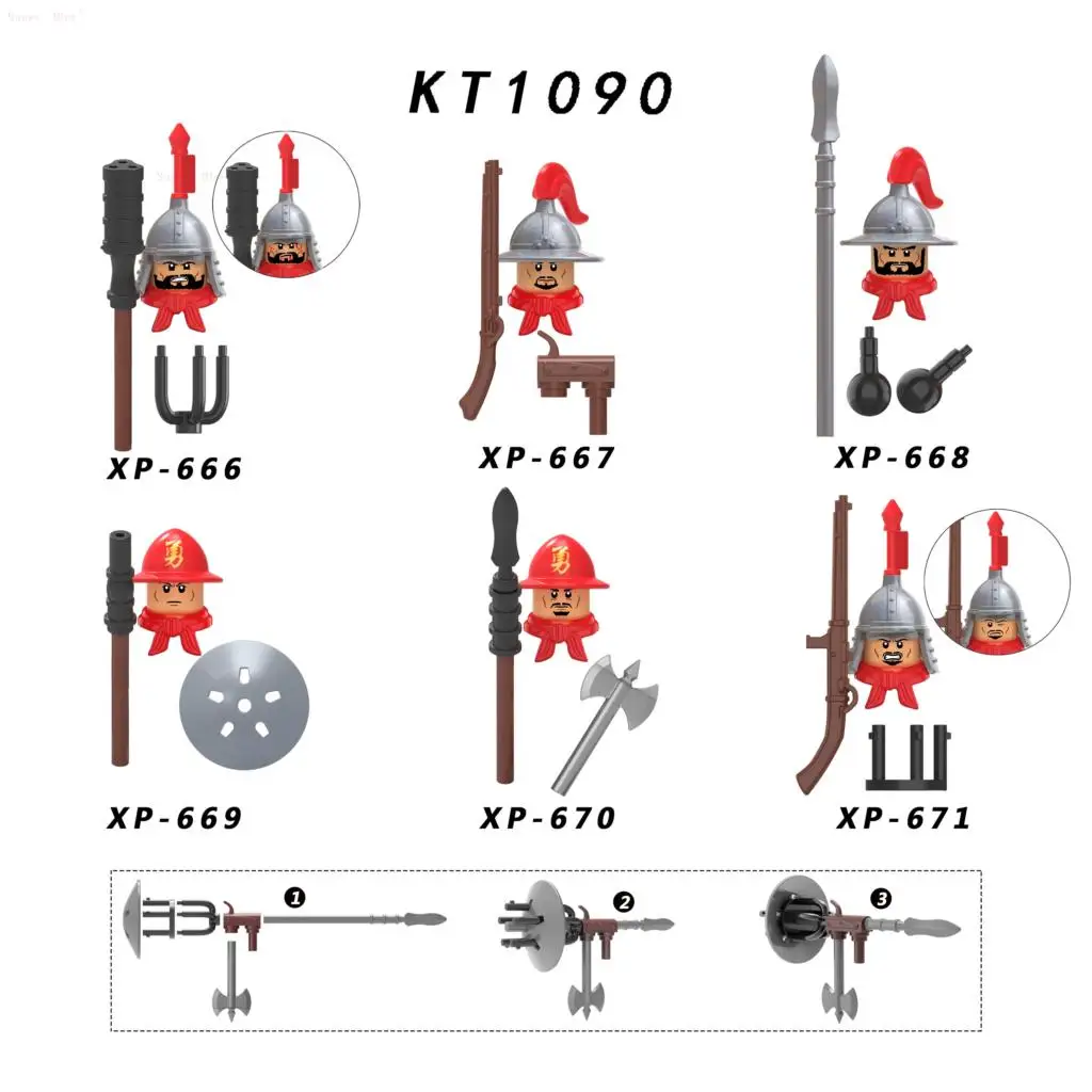 

Модель средневекового рыцаря, фигурки, аксессуары для головы, строительные блоки, игрушки для детей, серия-159 KT1090 XP666 XP667 XP668