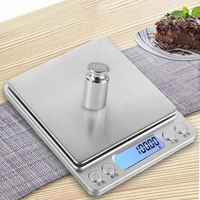 digital kitchen scale 2kg3kg food multi function 304 stainless steel balance lcd display measuring grams ounces cooking baking
