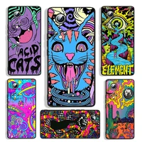 colourful psychedelic trippy art for huawei honor 60 se 50 30i 20 10i 10x 10 9x 9c 9a 8a x8 x7 lite pro black phone case capa