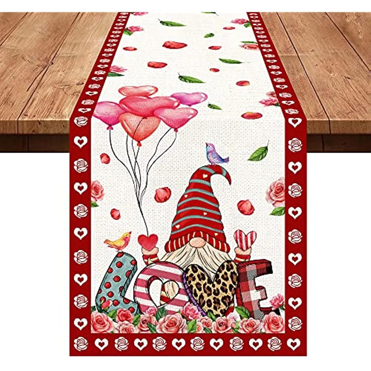 

Льняная настольная дорожка на День святого Валентина, украшения для свадебной вечеринки, Настольная дорожка для обеденного стола, кухонный...