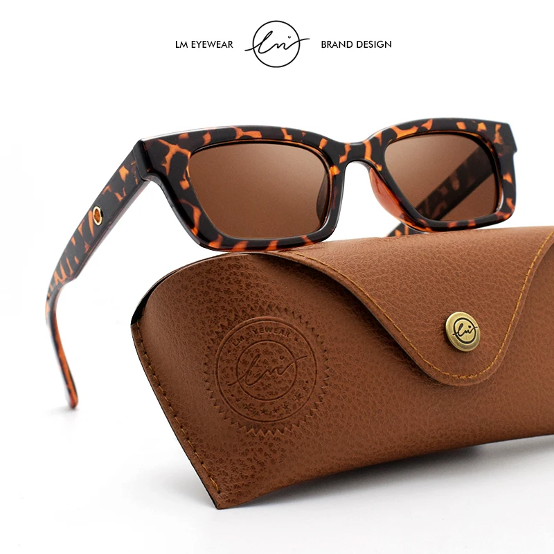 

LM New Women Retro Outdoor Polarized Sunglasses Transparent Small Frame Cat Eye Korean Fashion Driving Sun Glasses Unisex UV400