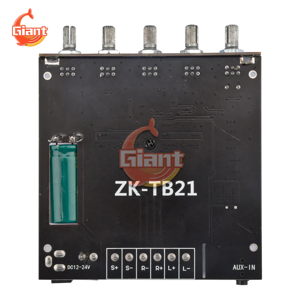 

ZK-TB21 2.1 Channel Bluetooth 5.0 Digital Power Amplifier Module 50WX2 100W Power Audio Stereo Bass Power Amplifier Board