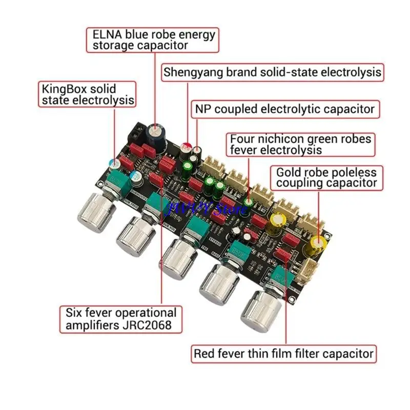 Фото 573A Высококачественная плата Pro1 Pro1 Hifi Preamp с точной регулировкой тона JRC2068D №4