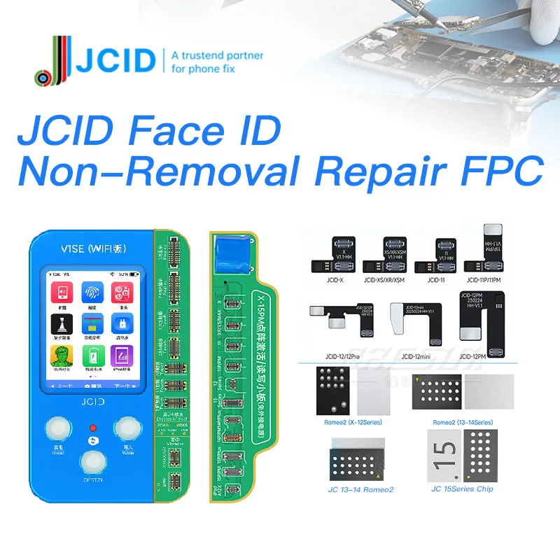 JCID Несъемный гибкий кабель Face ID Repair FPC для iPhone X-12PM Проблемы без пайки Инструмент