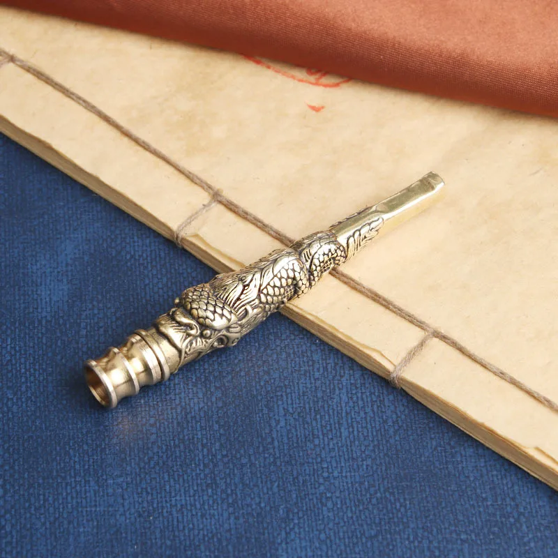 

Латунный мундштук с узором дракона