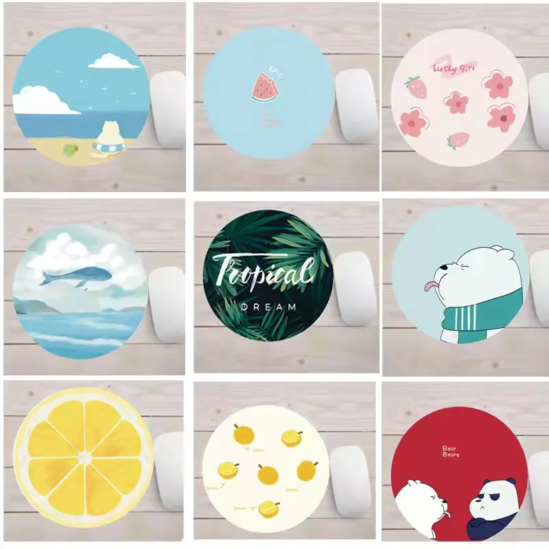 

20x20cm Mouse pad small girl cartoon cute cartoon creative wristband thickened computer desk mat gaming desk kawaii mouse pad