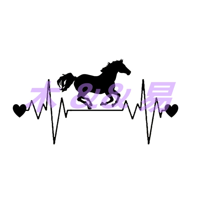 

Creativity Personality Color Horse Running Heartbeat Lifeline Car Sticker Animal Car Styling Decals Car Accessories PVC