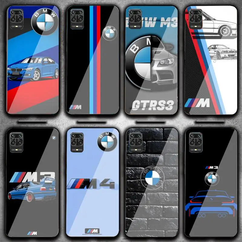 

Luxury M-Power BMW Car Phone Case Phone Case For Xiaomi6 8SE X2S NOTE3 Redmi4 5 6 Plus Note 4 5 6 7 Tempered Glass Shell