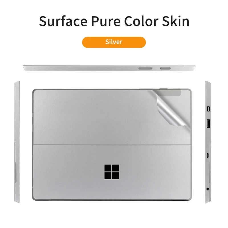 Однотонная Виниловая наклейка для Microsoft Surface Pro 8/7/6/5/4/3 X Go 3/2 задняя крышка