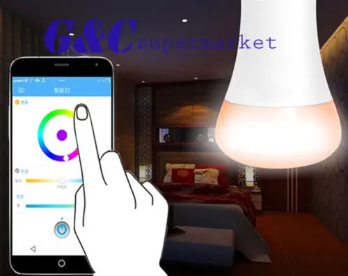 Фото Топ 220 В 7 Вт RGB E27 светодиодный Беспроводное управление Wi-Fi Умная Электронная лампа №2