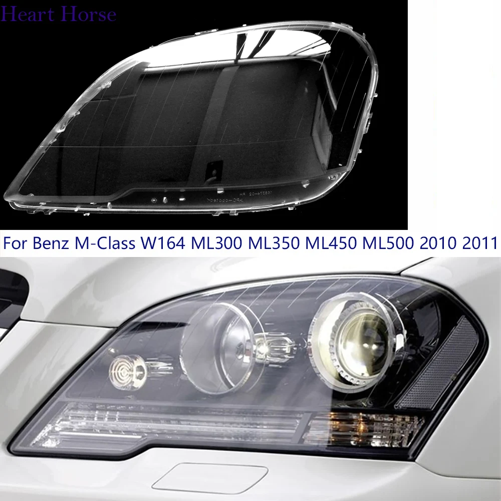 

Head Lamp Glass Lens Caps For Benz M-Class W164 ML300 ML350 ML450 ML500 2010 2011 Car Headlight Cover Auto Light Lampshade Shell