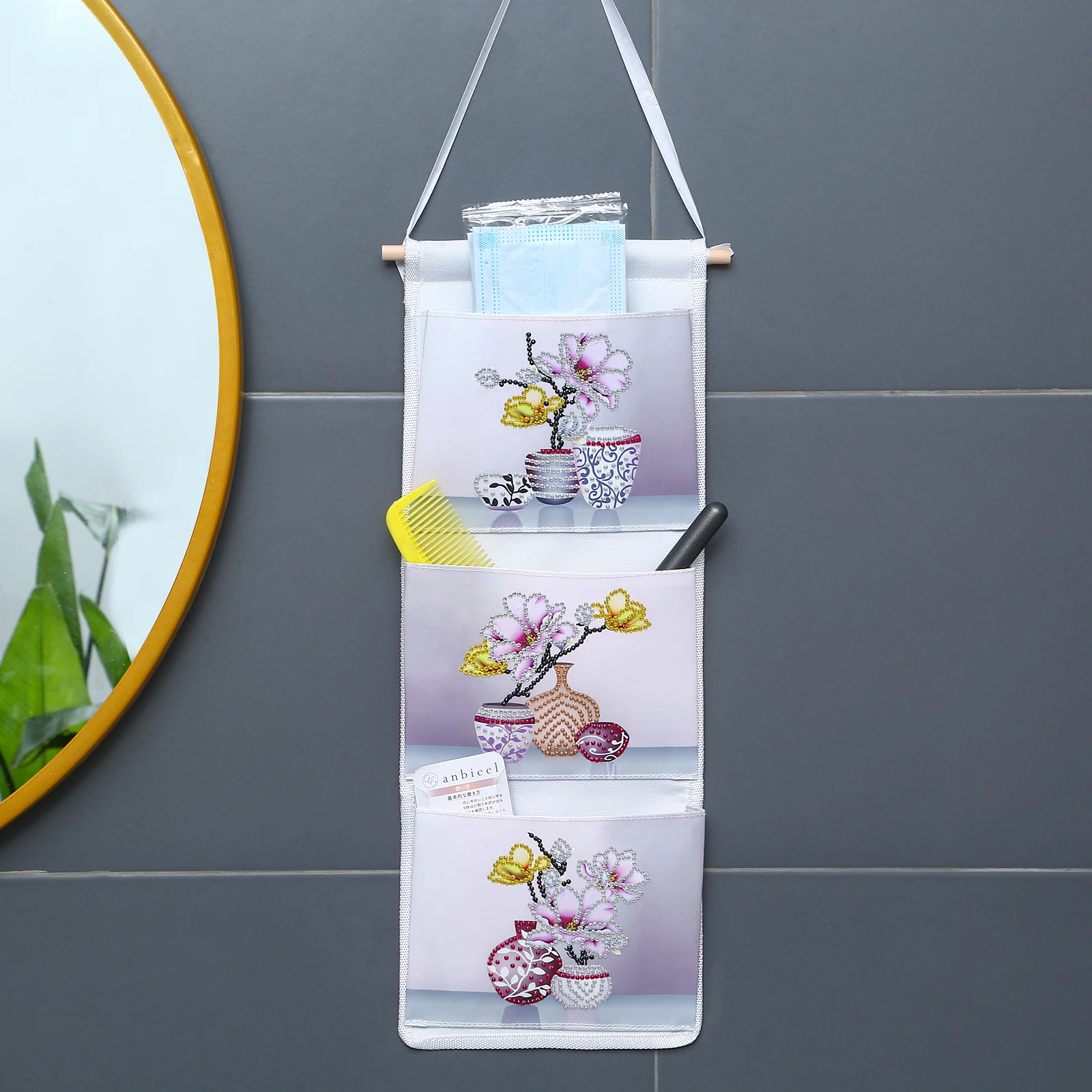 5D сделай сам подвесная сумка для хранения алмазной живописи дома настенная дверь